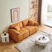 Modern Sofa Loveseat, Deep Seat, Mid-Century (Orange)