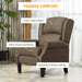 Brown Wingback Recliner with Massage & Heat