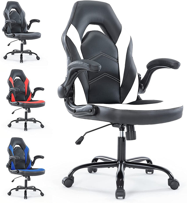 Ergonomic Gaming Chair with Flip-Up Armrests