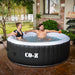 4 Person 6Ft Inflatable Hot Tub Pool with Massage Jets and All Accessories Black