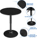 Adjustable Height Black Pub Table with Swivel Top