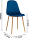 Mid Century Velvet Upholstered Dining Chairs (Set of 4, Blue)