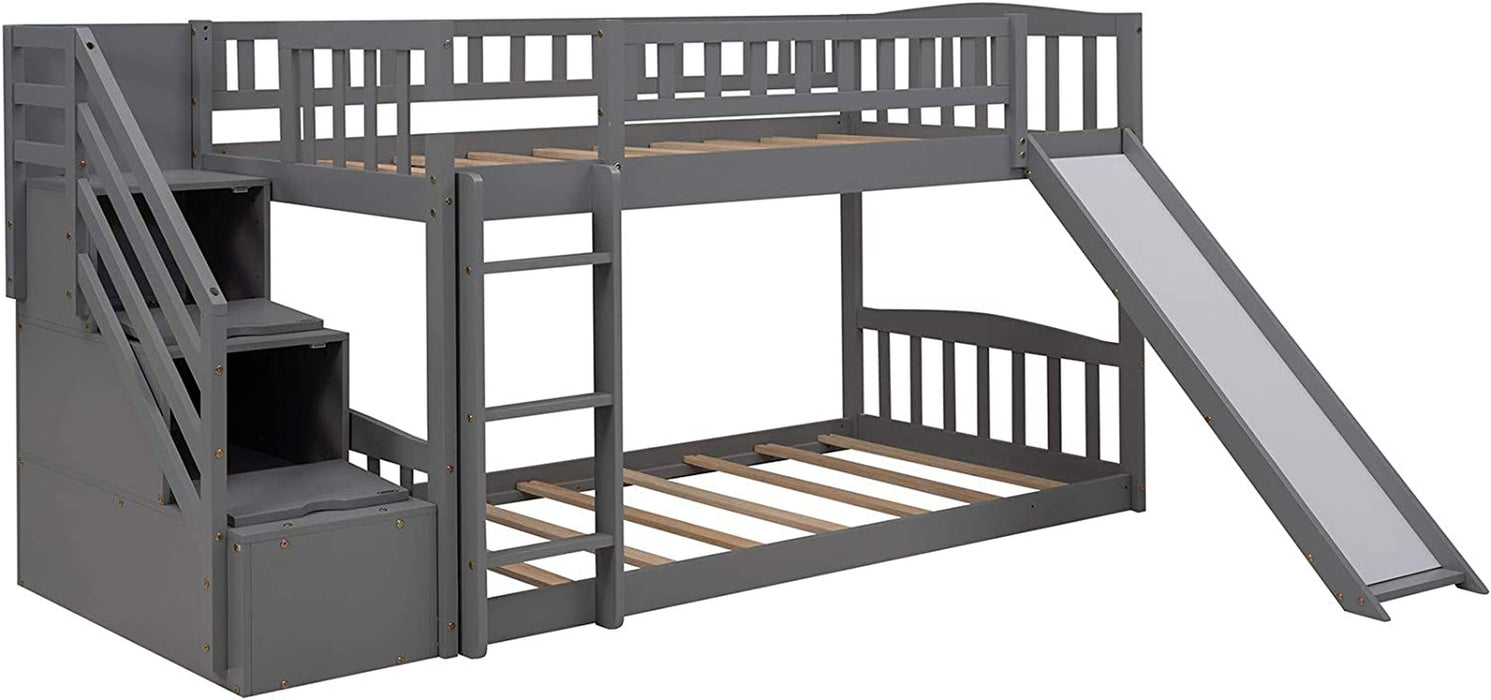 Twin Metal Bunk Beds with Guard Rail