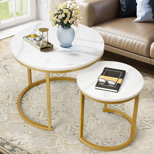 Small round Coffee Table Set of 2