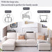 Beige Modern Large U-Shape Sectional Sofa