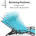 Patio Chaise Lounge Chair Set with 2 Side Table Outdoor Pool Adjustable Recliner Chairs for outside Beach Poolside Sunbathing Tanning Lounger