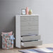 7-Drawer Grey Dresser with Top Locks