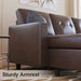 Brown L-Shaped Convertible Sofa Couch