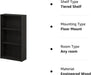 Espresso 3-Tier Bookcase for Storage