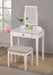 White Vanity Table and Stool Set