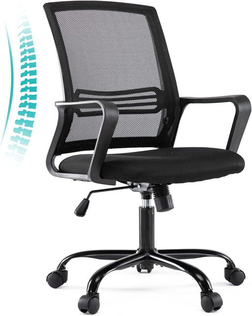 Ergonomic Mesh Office Chair with Wheels and Armrests