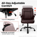 Adjustable Brown Office Chair with Ergonomic Support