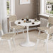 Modern round Tulip Dining Table, White