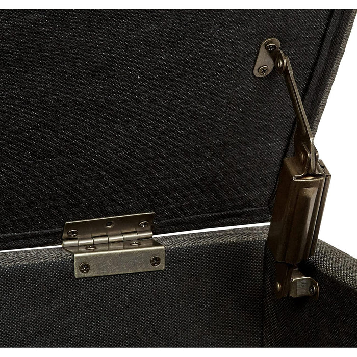 Modern Gray Ottoman with Storage Space