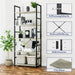 Modern 5-Tier Bookshelf for Home Office and Living Room