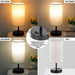 Bedside Table Lamps Set of 2, 3 Way Dimmable