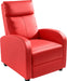 Recliner Chair, Padded Seat, Red, PU Leather