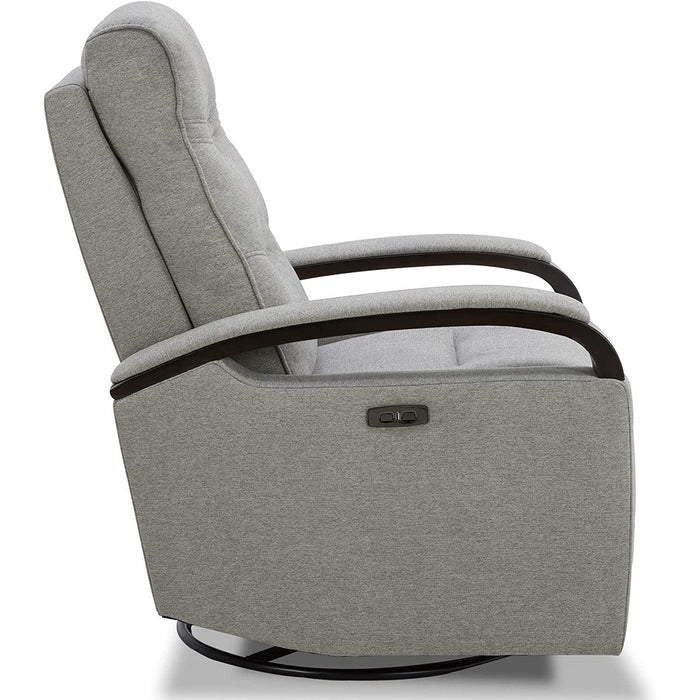 Fabric Power Swivel Glider Rocker Recliner Chair (Light Grey)