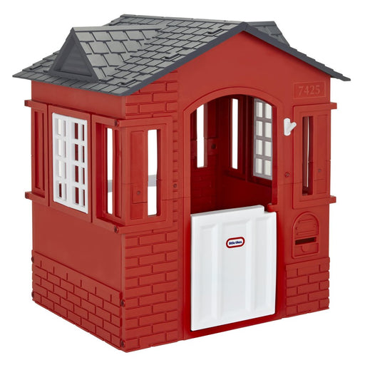 Little Tikes Cape Cottage House, Red with Working Door, Window Shutters, Flag Holder | Easy Installation Process Kids 2-6 Years Old