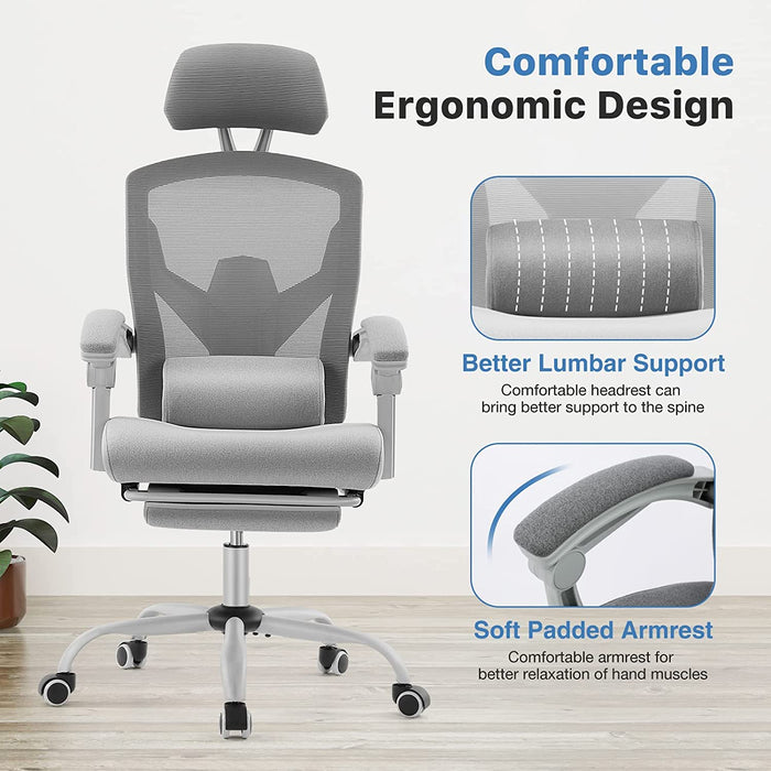 Ergonomic High-Back Mesh Office Chair with Adjustability