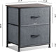 Grey Tall Dresser with 16 Drawers and Wooden Top