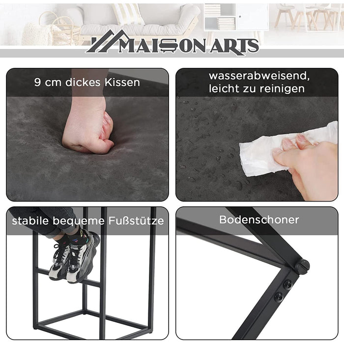 Backless Industrial Upholstered Barstools, Set of 2