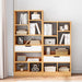 Maple Yellow Wooden Bookcase with Drawer and Cubes