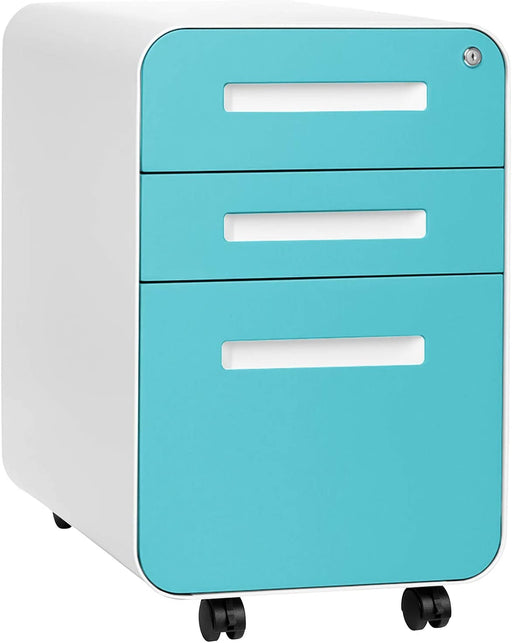 Pre-Assembled Aqua File Cabinet for Commercial Use