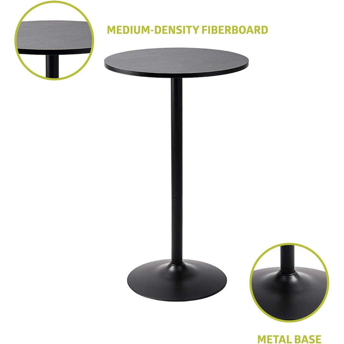 Black Top and Base Bistro High Table