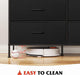 Black Rustic Dresser with 6 Drawers and TV Stand