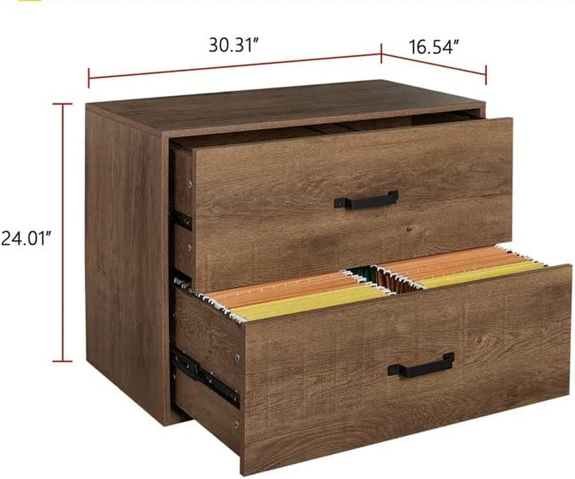 Brown Wood File Cabinet for Home Office