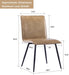 Set of 4 Faux Leather Dining Chairs, Camel