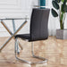 Modern High-Back Faux Leather Dining Chairs, Set of 4, Black