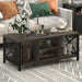 Dark Wood Industrial Farmhouse Coffee Table