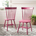 American Homes Collection Raspberry Pink Spindle Side Chair, Set of 2