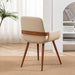 Set of 2 Beige Bentwood Frame Dining Chairs with Arm