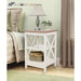 Rustic Ivory Nightstands Set of 2 with Storage