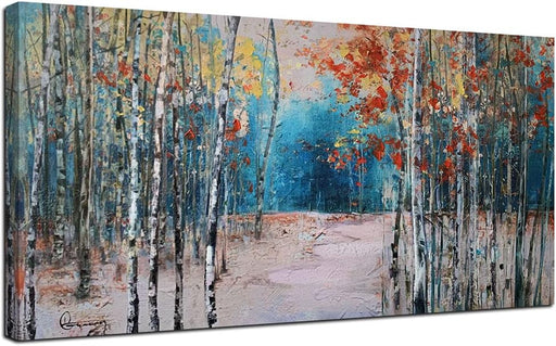Blue Forest Landscape Canvas Wall Art 40″X20″