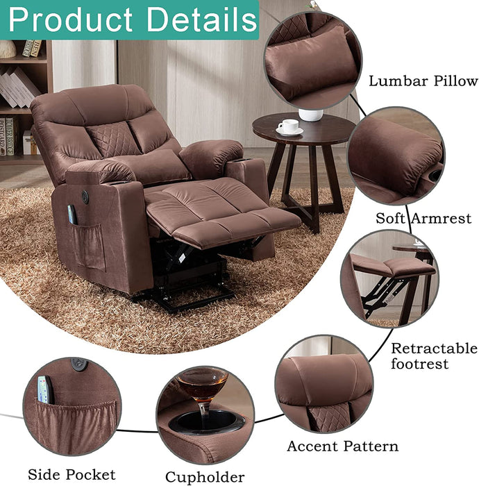 Power Lift Recliner Chair with Massage and Heat