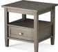 Warm Shaker Solid Wood Rectangle End Table - Farmhouse Grey