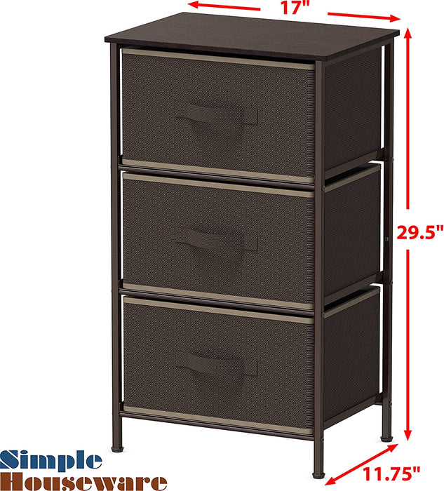 Nightstands Dresser with 3 Tiers