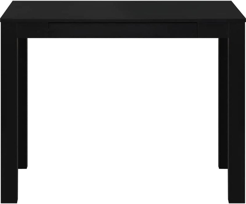 Black Parsons Desk with Drawer, 19.7D X 39W X 30H