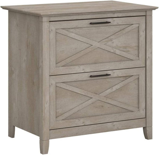 Washed Gray 2-Drawer File Cabinet in Key West