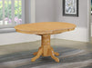 Oak Finish round Wood Dining Table