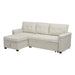 L-Shaped Velvet Sleeper Sectional with Storage