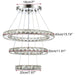 Diisunbihuo LED Rings Chandelier Modern Crystal Pendant Light Three round Light Ceiling Lamp for Bedroom Home Hallway