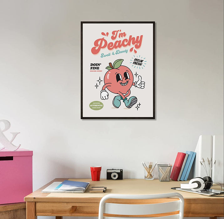Nostalgic Peachy Poster: Cool Room Decor
