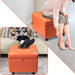 Luxury Leather Storage Ottoman Foot Rest Cube