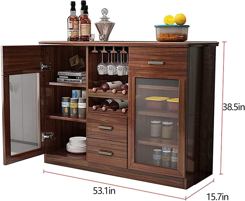 Villa Decor Sideboard Buffet Server Wine Cabinet