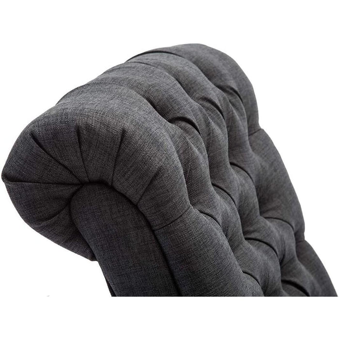 Gray Armless Accent Chair with Wood Legs